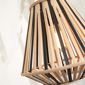 Lustra/Pendul eco din bambus Merapi diamond, bl/nat 213422 universul-luminii.ro