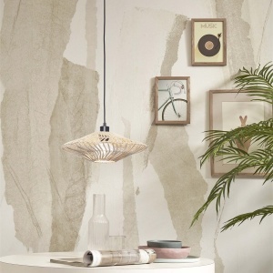 Lustra/Pendul eco din ratan Zanzibar flat 40cm S, white 213882 universul-luminii.ro