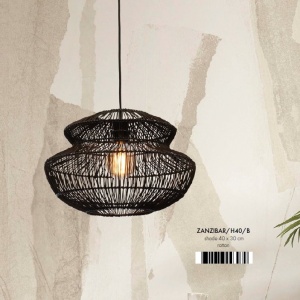 Lustra/Pendul eco din ratan Zanzibar round 40cm, bl 213942 universul-luminii.ro