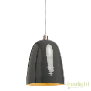Lustra/ Pendul elegant cu abajur din bambus Saigon gri SAIGON/H/DG