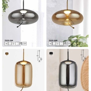 Lustra, Pendul LED design modern minimalist Lisbon chihlimbar - Img 5