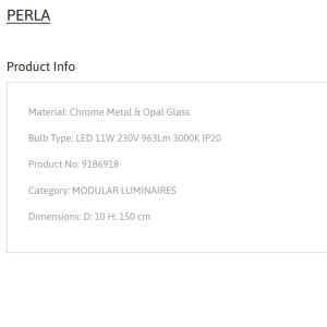 Lustra/Pendul LED design modern PERLA - Img 3