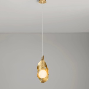 Lustra, Pendul LED otel auriu si sticla MALORY - Img 4