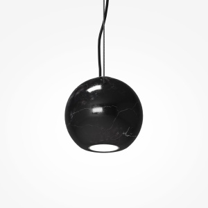 Lustra, Pendul minimalist sfera marmura neagra Texture - Img 3