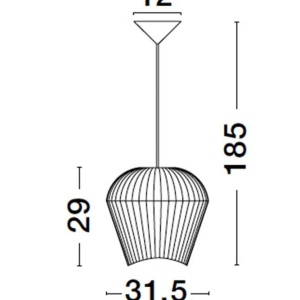 Lustra / Pendul modern design decorativ BREDO D-31,5cm 205392 universul-luminii.ro