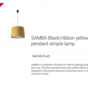 Lustra / Pendul modern design elegant SAMBA 40cm galben 64315-45 90452 universul-luminii.ro