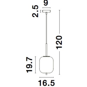 Lustra, Pendul modern Lato negru 16,5cm 104412 universul-luminii.ro