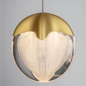 Lustra, Pendul modern LED ALICIA auriu - Img 7