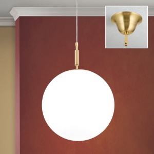 Lustra, Pendul realizat manual ARTDESIGN 30cm, alama mat/ alb opac 241572 universul-luminii.ro