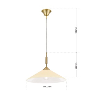 Lustra, Pendul realizat manual ARTDESIGN 40cm, alama mat/ champagne 163502 universul-luminii.ro