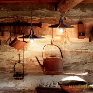 Lustra, Pendul rustic inaltime reglabila CANTINA SP1 BIG RAME 112732 - Img 4