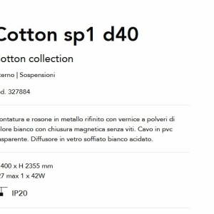 Lustra/Pendul stil minimalist Cotton sp1 d40 143182 universul-luminii.ro