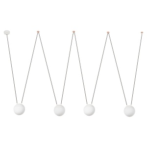 Lustra/Pendul stil minimalist MINE PC SPACE alb 4L
