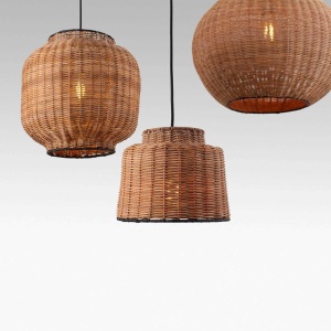 Lustra / Pendul suspendat design natural din ratan SAIPAN 22,5cm 101542 universul-luminii.ro