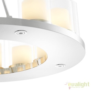Lustra realizata manual, finisaj otel inoxidabil, telecomanda, Summit 90cm 111305 HZ 181612 universul-luminii.ro