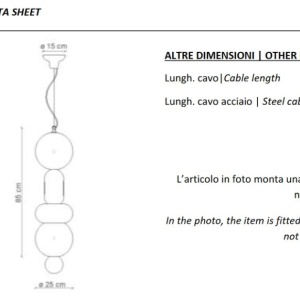 Lustra retro realizata manual din ceramica Bumbum 136872 universul-luminii.ro