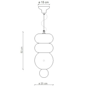 Lustra retro realizata manual din ceramica Bumbum 221942 universul-luminii.ro