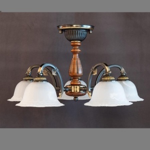 Lustra rustica aplicata cu 5 brate design italian 9940
