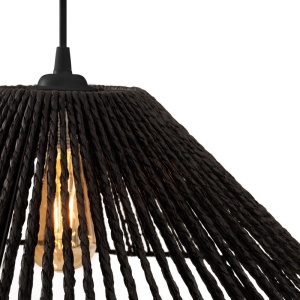 Lustra stil modern natural Amalfi I negru 160682 universul-luminii.ro
