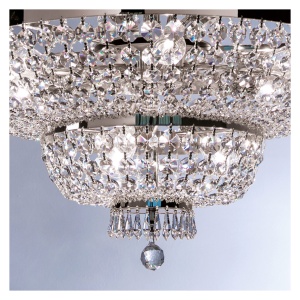 Lustra suspendata cristal Schöler design de lux Sheraton 70cm, chrome 96452 universul-luminii.ro