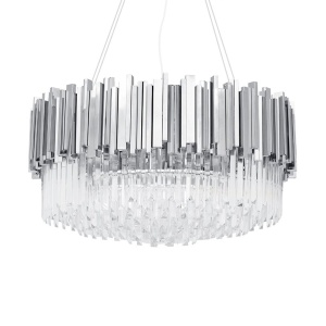 Lustra suspendata, Cristale de Sticla, Glamour Silver 80