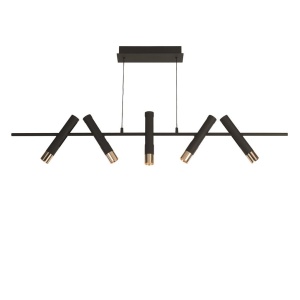 Lustra suspendata cu 5 spoturi LED directionabile Cylinder
