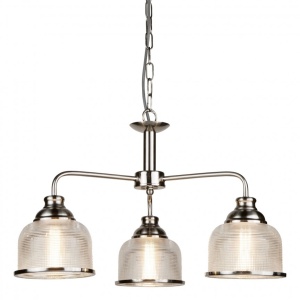 Lustra suspendata design clasic Bistro II 3L argintiu satin 1683-3SS SRT