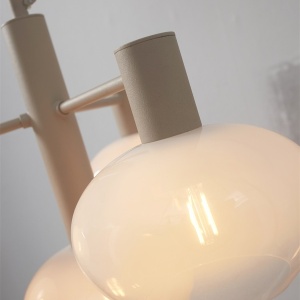 Lustra suspendata design decorativ Bologna 4L gradient/alb - Img 6