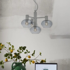 Lustra suspendata design decorativ Bologna 4L gradient/gri - Img 2