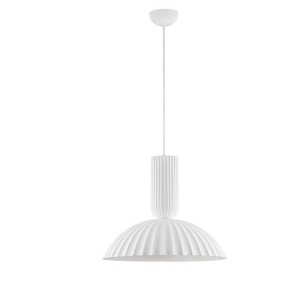 Lustra suspendata design decorativ Ghips, AMMOS alb