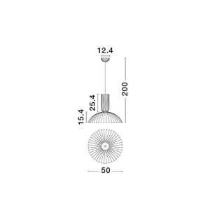 Lustra suspendata design decorativ Ghips, AMMOS alb 245542 universul-luminii.ro