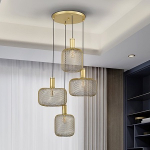 Lustra suspendata design decorativ modern Osiris 4 auriu - Img 4