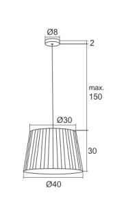 Lustra suspendata design elegant ASTI alba - Img 2