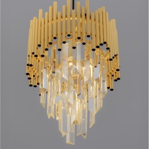 Lustra suspendata design elegant MAGNOLIA aurie - Img 5