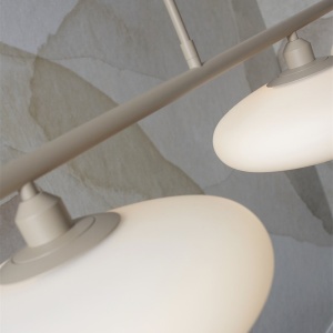 Lustra suspendata design modern Sapporo 3 alb/sand 141712 universul-luminii.ro