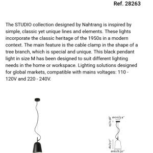 Lustra suspendata design modern Studio 160 negru 161012 universul-luminii.ro
