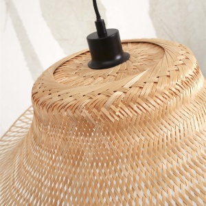 Lustra suspendata din bambus Ibiza S 50cm, natur 231632 universul-luminii.ro