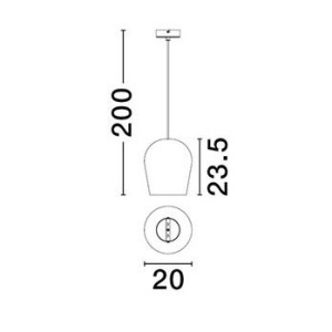 Lustra suspendata din ciment OMIO 20cm 168782 universul-luminii.ro