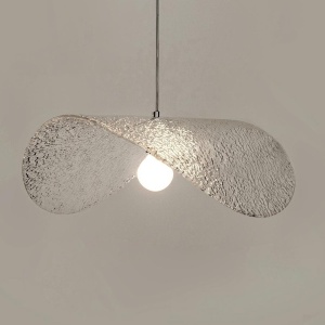 Lustra suspendata din sticla structurata Hat 40 transparent 161272 universul-luminii.ro