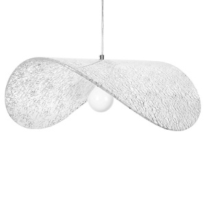 Lustra suspendata din sticla structurata Hat 80 transparent