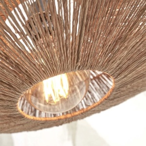 Lustra suspendata eco din iuta Iguazu disc 55cm 142352 universul-luminii.ro