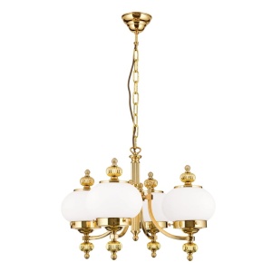 Lustra suspendata eleganta stil clasic Nostalgie 4L alama lucios/opal 163652 universul-luminii.ro