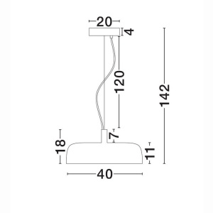 Lustra suspendata LED 2700K NOELIA negru 40cm - Img 4