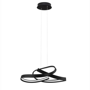 Lustra suspendata LED CCT OLIA aluminiu negru