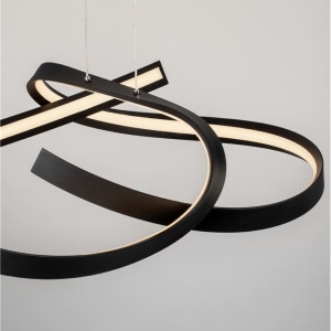 Lustra suspendata LED CCT OLIA aluminiu negru - Img 6
