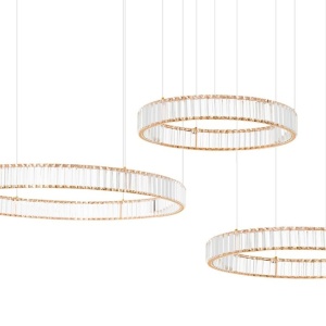 Lustra suspendata LED design ambiental Ring 3A auriu - Img 7