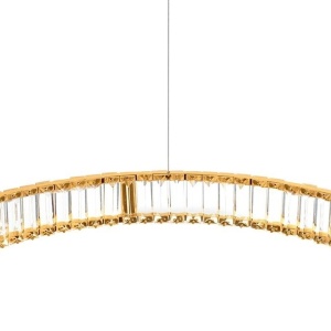 Lustra suspendata LED design ambiental Ring auriu 100cm 222202 universul-luminii.ro