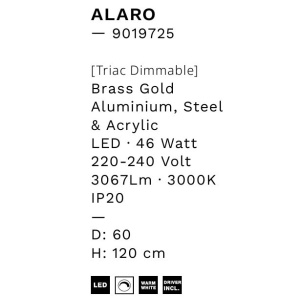 Lustra suspendata LED design circular Alaro 60cm NVL-9019725 - Img 2