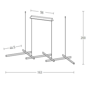 Lustra suspendata LED design liniar Pendant light - Img 3
