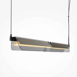 Lustra suspendata LED design minimalist Flat, fumuriu 73522 universul-luminii.ro